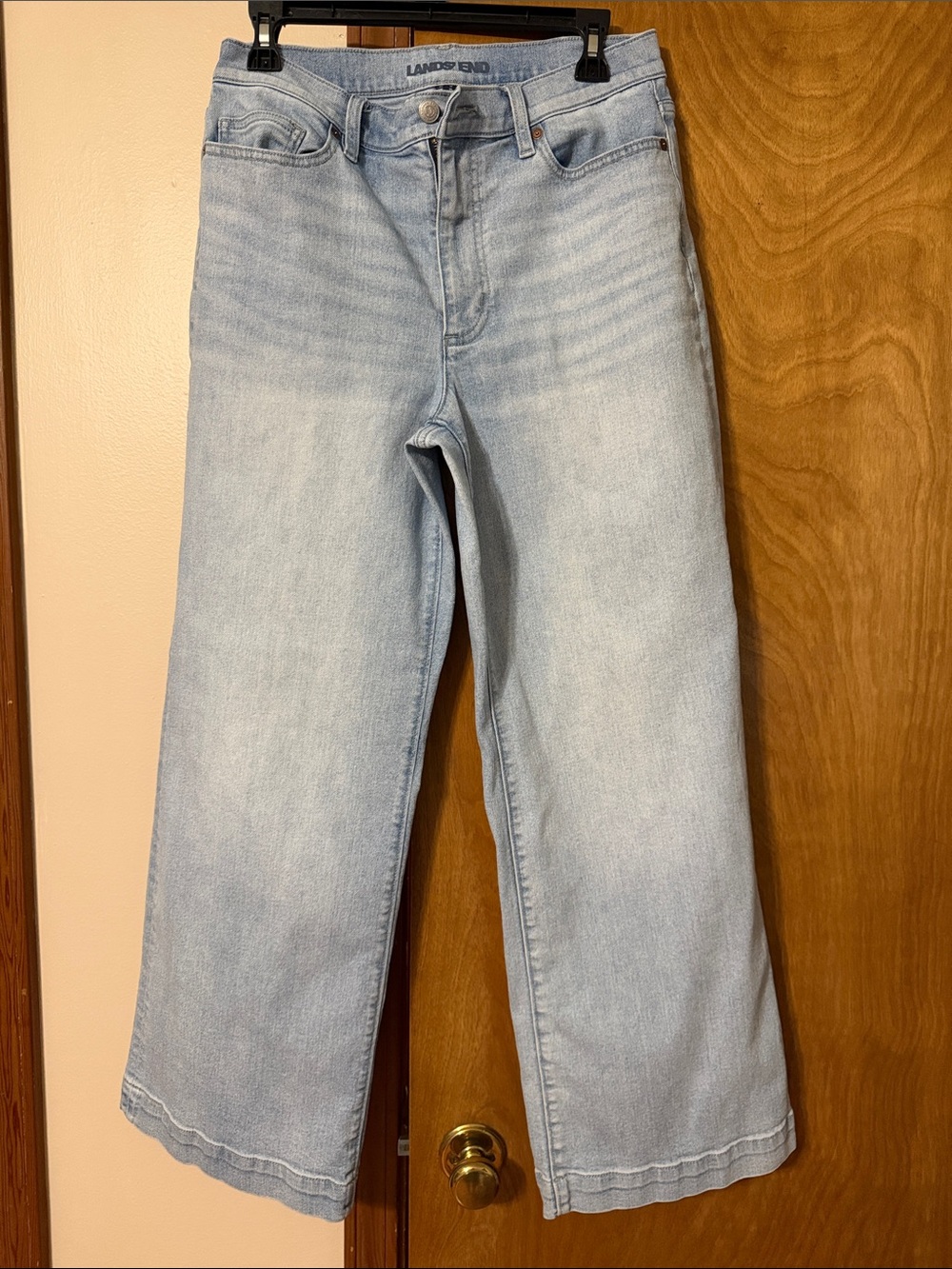 Lands' End Light Blue Wide Leg Jeans